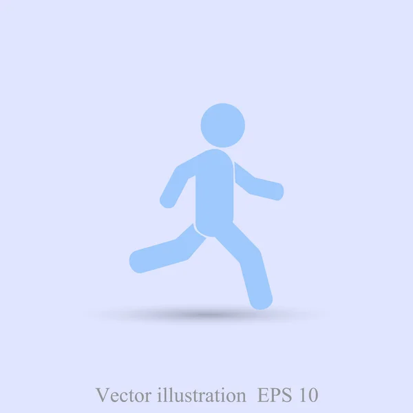 Running person icon — Stock Vector