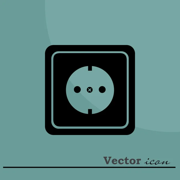 Icono de toma de corriente eléctrica — Archivo Imágenes Vectoriales