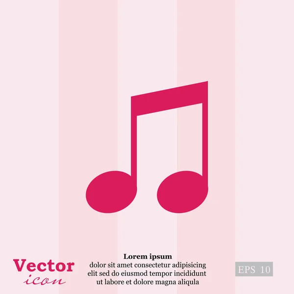 Música notas icono — Vector de stock