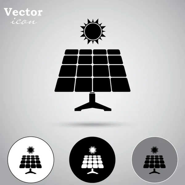 Solar panel icons set — Stock Vector