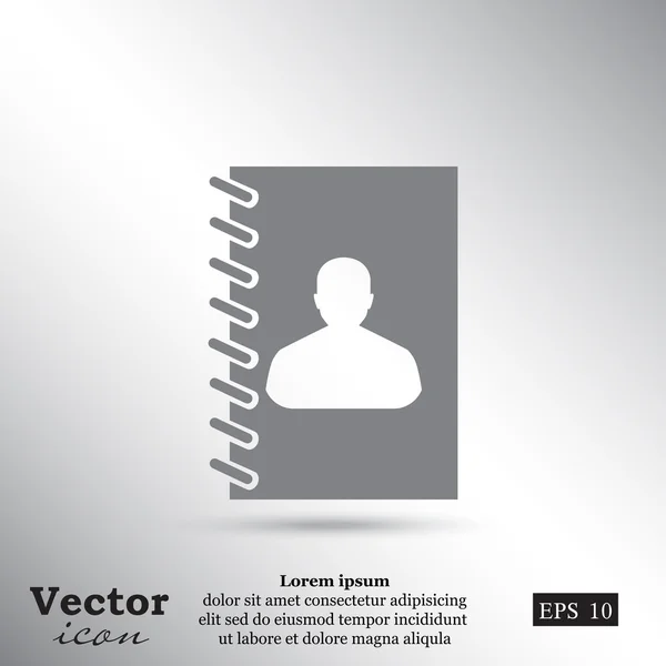 Adressbuch-Symbol — Stockvektor