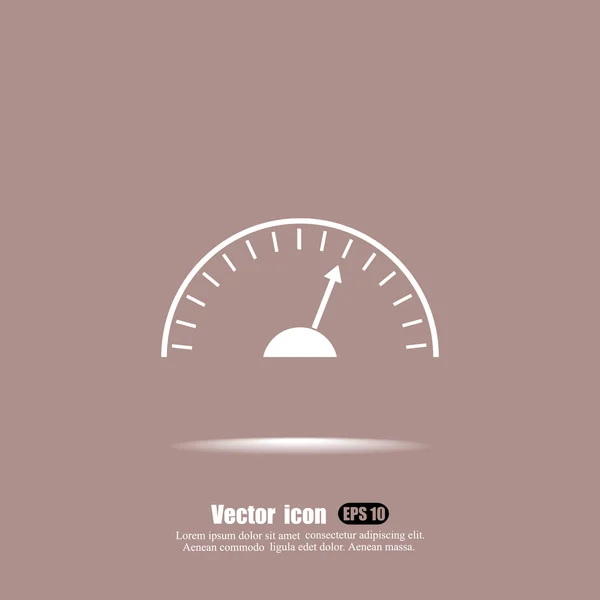 Icono del velocímetro del coche — Vector de stock
