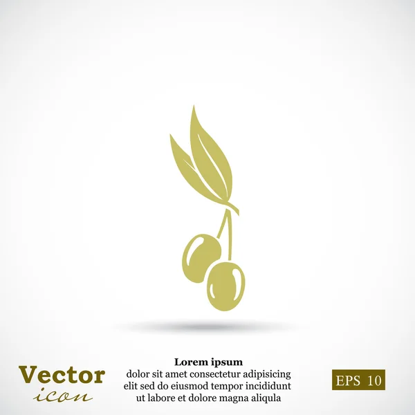 Icona delle olive fresche — Vettoriale Stock
