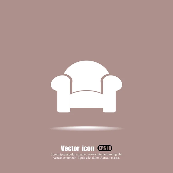 Sessel, Couch-Ikone — Stockvektor
