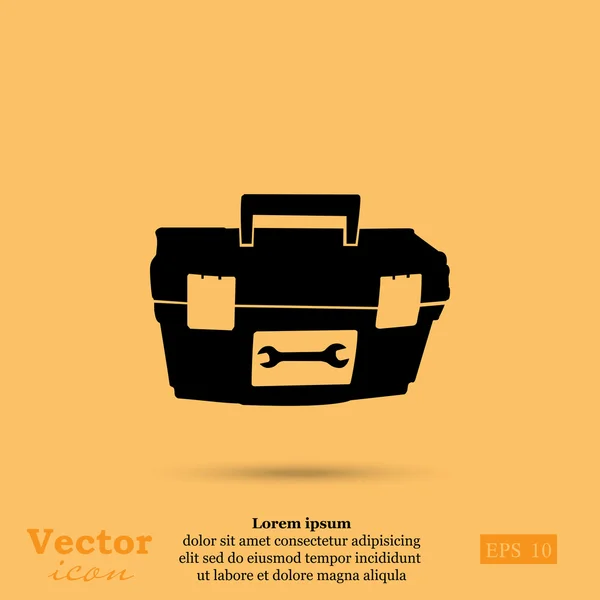 Caja de herramientas de reparación icono — Vector de stock