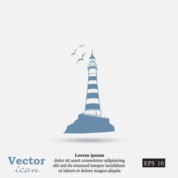 Ícone do farol marinho — Vetor de Stock