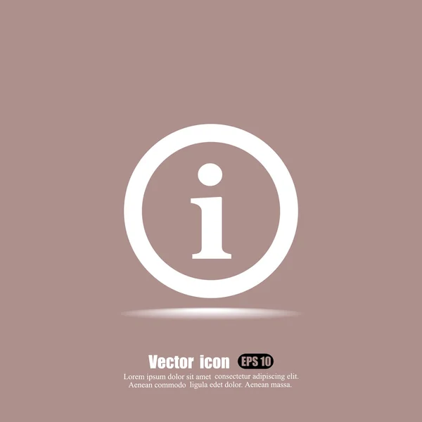 Info, information icon — Stock Vector
