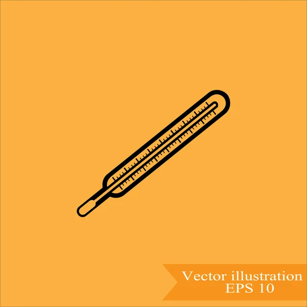 Icono del termómetro de vidrio — Vector de stock