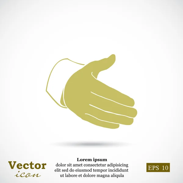 Значок рукопожатия — стоковый вектор