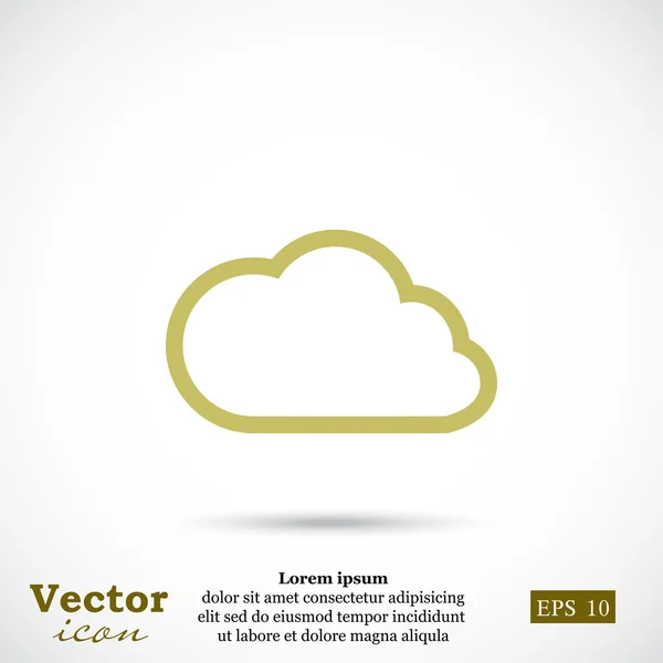 Icône cloud vide — Image vectorielle