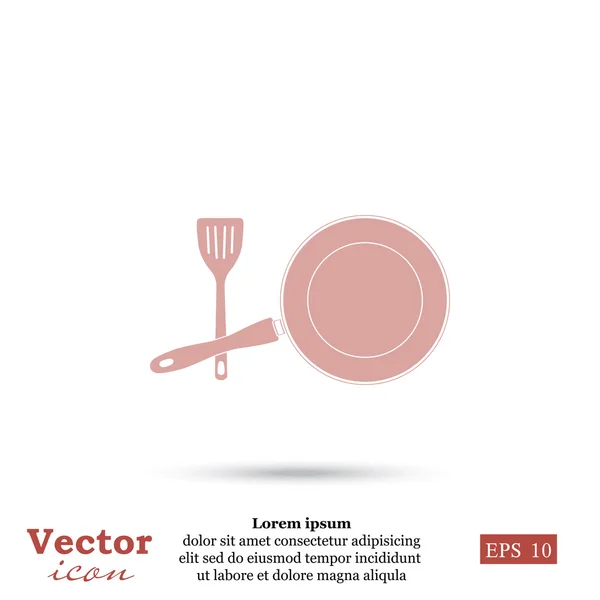Kitchen utensils icon — Stock Vector