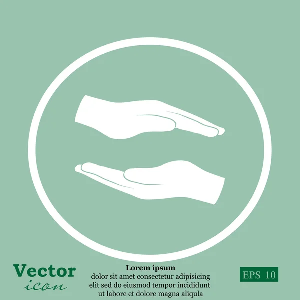 Vacío de la mano icono — Archivo Imágenes Vectoriales