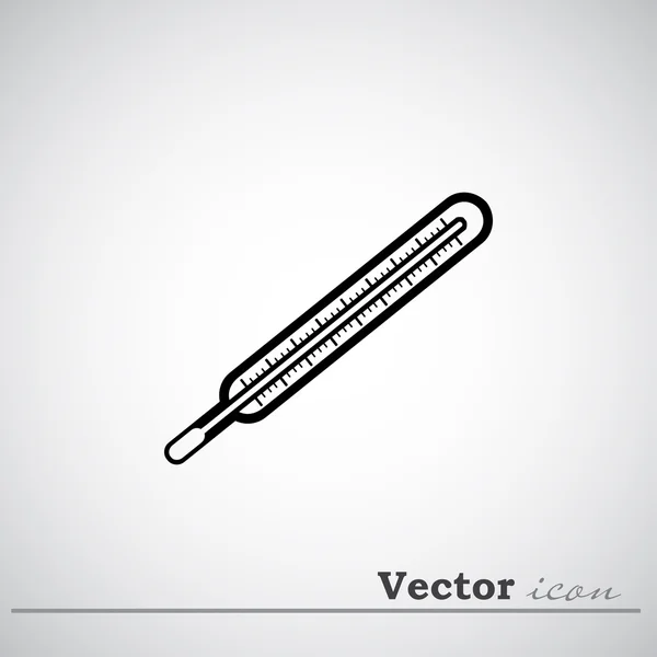 Ikon termometer kaca - Stok Vektor