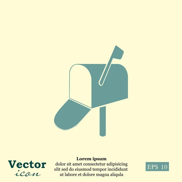Postens brevlåda ikonen — Stock vektor