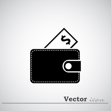 Para simgesi olan cüzdan