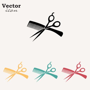 Kuaför Salonu, saç salonu simgeler