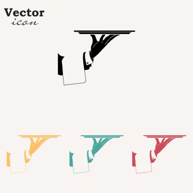 tepsi kutsal kişilerin resmi kümesiyle el