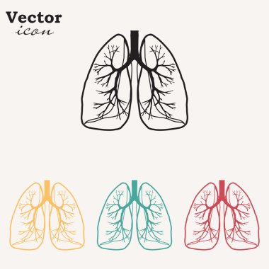 insan akciğerleri simgeler