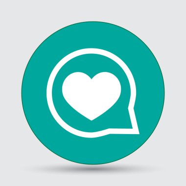 Konuşma balonu simgesinin kalbinde