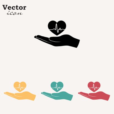 kalp simgeler tutan el