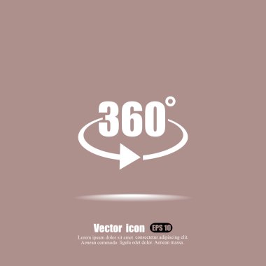 360 derece açı simgesi