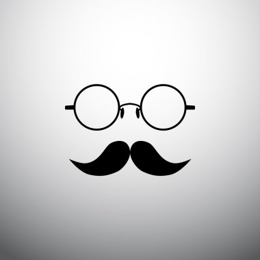 göz gözlük ve bıyık simgesini