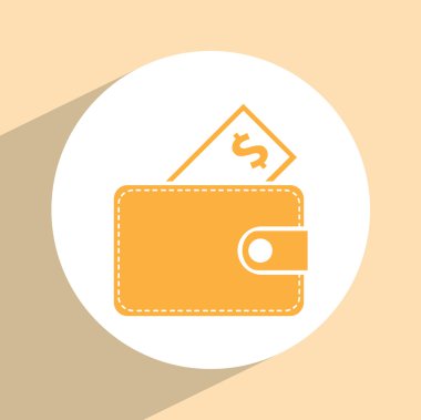 Para simgesi olan cüzdan