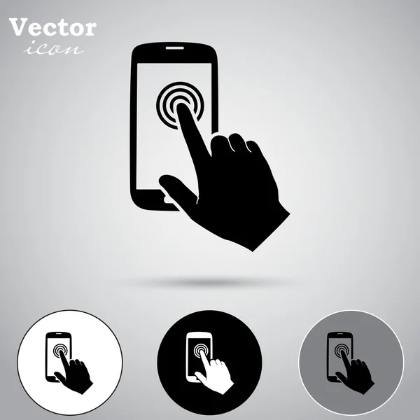 Icônes smartphone écran tactile — Image vectorielle