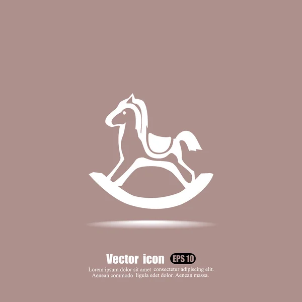Jouet cheval à bascule icône — Image vectorielle