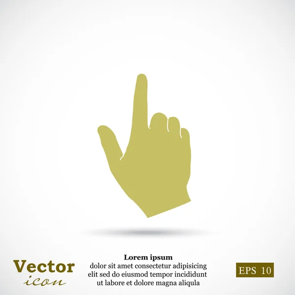 Ikona ukazatele ruky — Stockový vektor