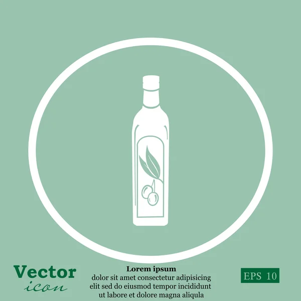 Botella de aceite de oliva icono — Vector de stock