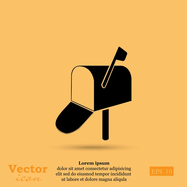 Icône de boîte aux lettres postale — Image vectorielle