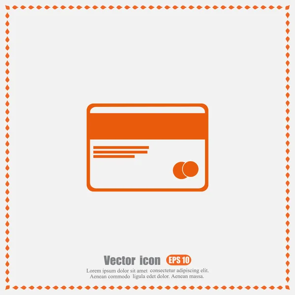 Ícone de cartão de crédito — Vetor de Stock