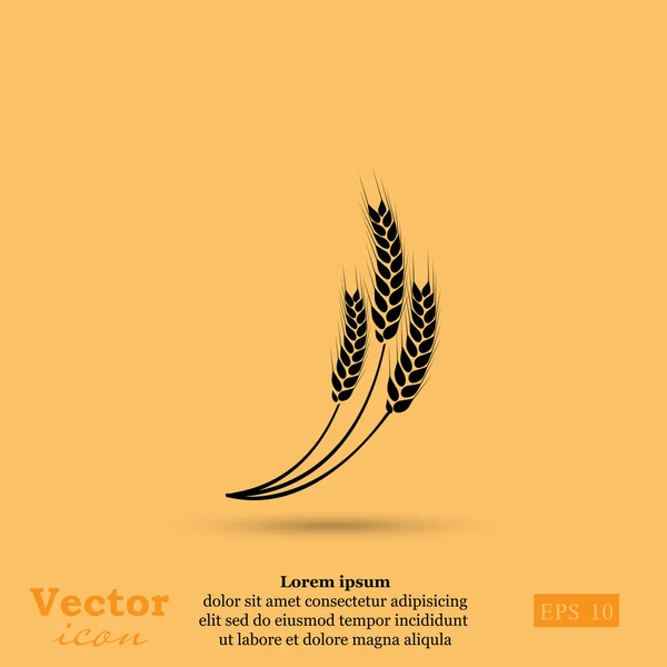 Blé, icône de grain — Image vectorielle