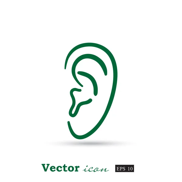 Human ear icon — Stock Vector