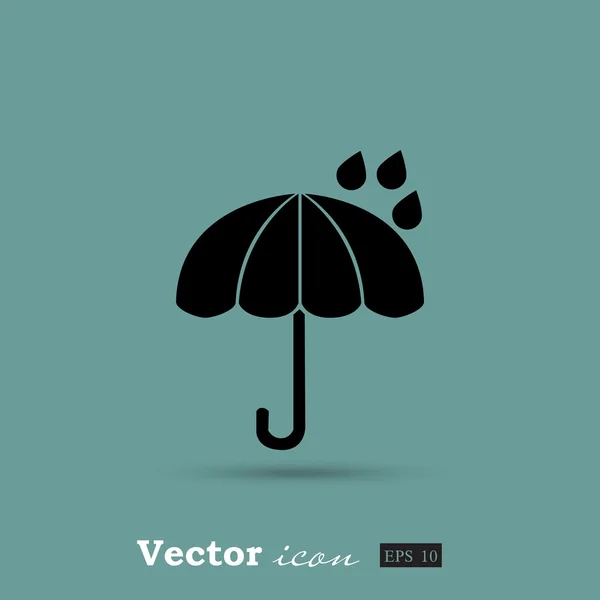 Lluvia, icono del paraguas — Vector de stock