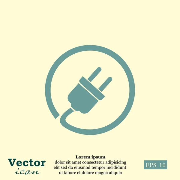 Elektriciteit stekker pictogram — Stockvector