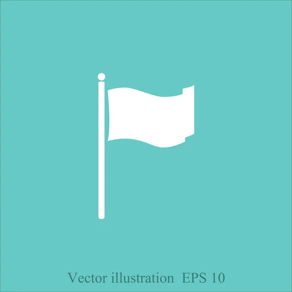 Ícone de bandeira ondulante — Vetor de Stock