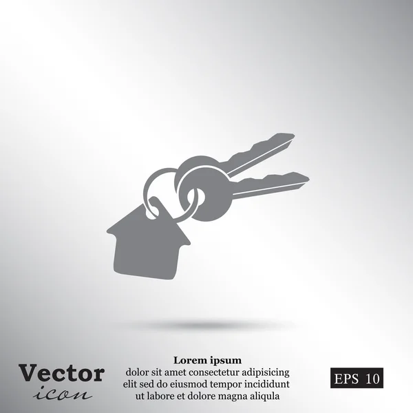 Icône de clés de maison — Image vectorielle