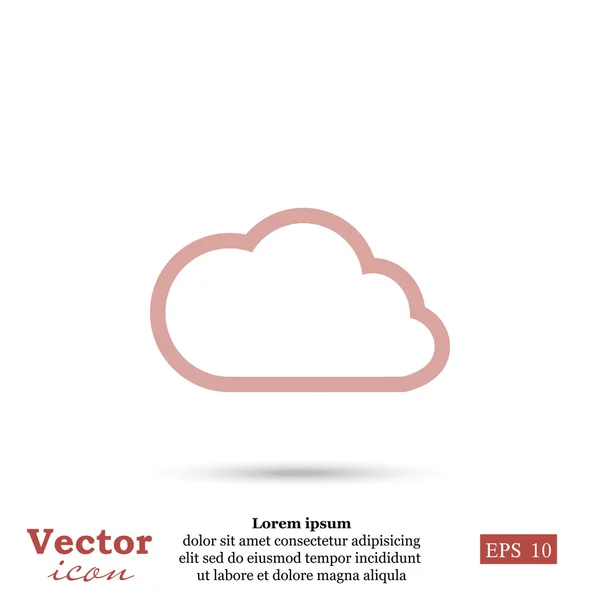 Icône cloud vide — Image vectorielle