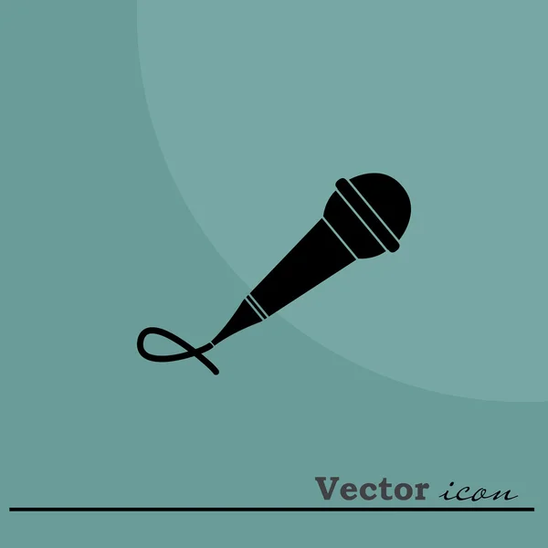 Cantar, icono del micrófono — Vector de stock