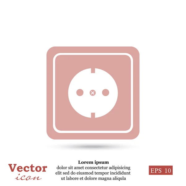 Ícone de tomada de parede — Vetor de Stock