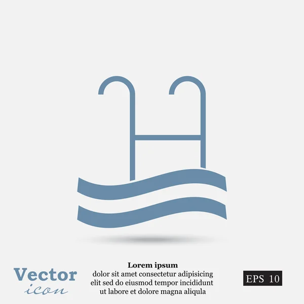 Icono de la piscina — Archivo Imágenes Vectoriales