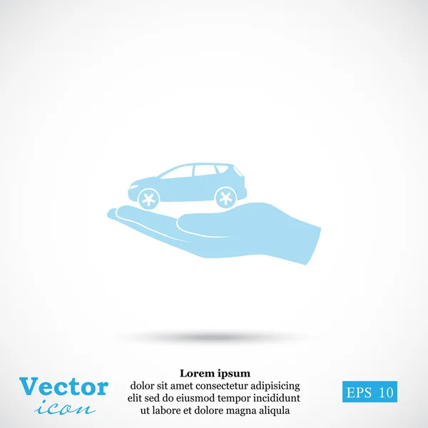 Ícone de seguro de carro — Vetor de Stock