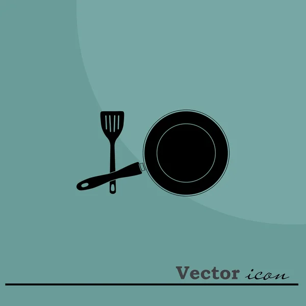 Icône de poêle à frire — Image vectorielle
