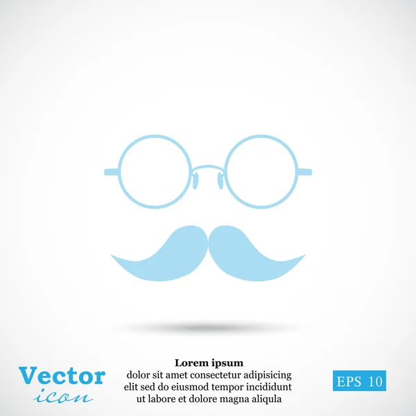 Значок окулярів і вусів — стоковий вектор