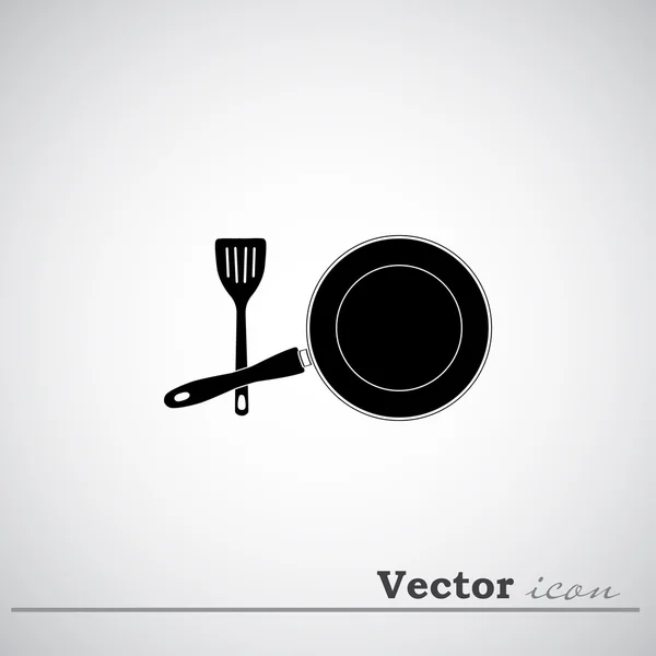 Icono de sartén — Vector de stock