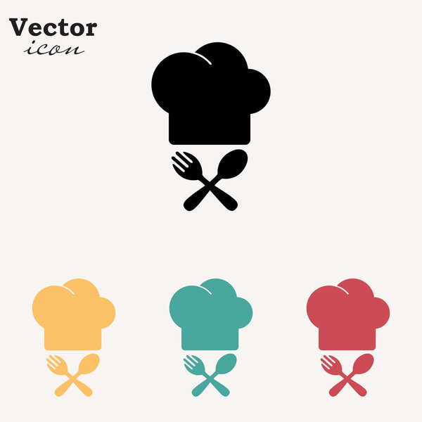 набор иконок от шеф-повара и столовых приборов
