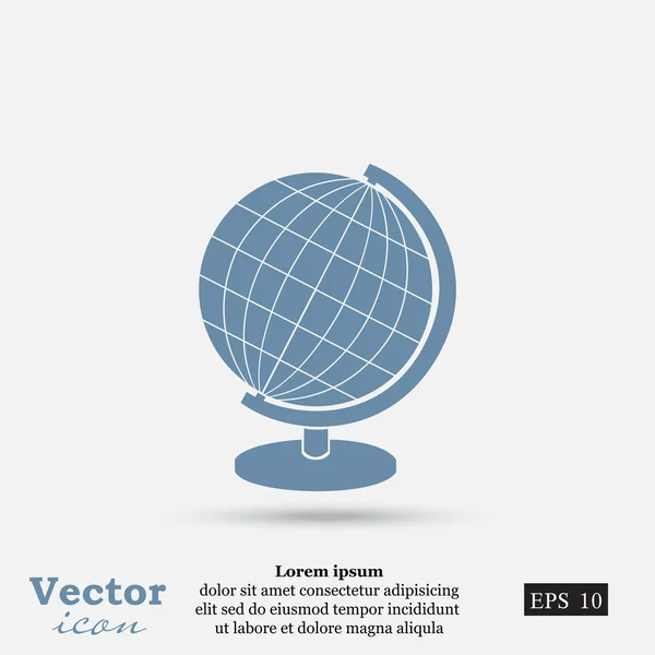 Icona del globo geografico — Vettoriale Stock