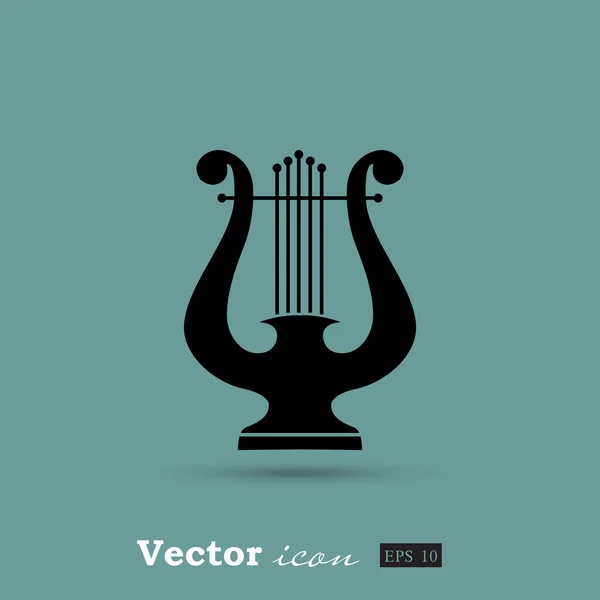 Griekse harp pictogram — Stockvector